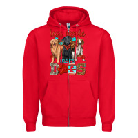 Red less people more dogs Zipper Hoodie - texasbilliewilder