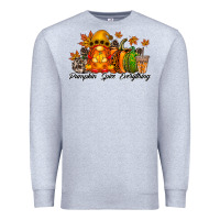 Heather Grey Pumpkin Spice Everything Premium Sweatshirt - RacoonDesign