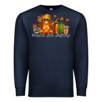 Navy Pumpkin Spice Everything Premium Sweatshirt - RacoonDesign