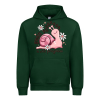 Forest Green snail progress is stil progress Urban Hoodie - MaliasSmallBusiness