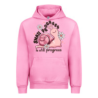 Fuchsia Pink snail progress is stil progress Urban Hoodie - MaliasSmallBusiness