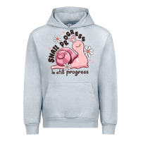 Heather Grey snail progress is stil progress Urban Hoodie - MaliasSmallBusiness