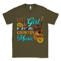 Army Green just a girl who loves country music Classic Tee - texasbilliewilder