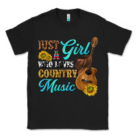 Black just a girl who loves country music Classic Tee - texasbilliewilder