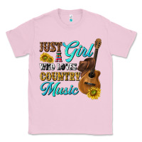 Bubblegum Pink just a girl who loves country music Classic Tee - texasbilliewilder