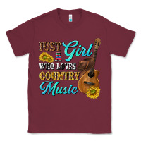 Burgundy just a girl who loves country music Classic Tee - texasbilliewilder