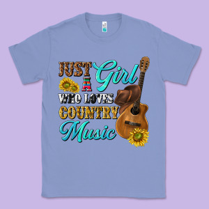 Just A Girl Who Loves Country Music Classic Tee Designed By Texasbilliewilder