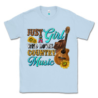 Dusty Blue just a girl who loves country music Classic Tee - texasbilliewilder