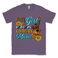 Lavender just a girl who loves country music Classic Tee - texasbilliewilder