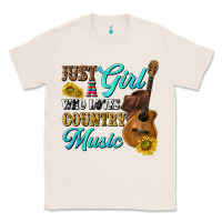 Natural just a girl who loves country music Classic Tee - texasbilliewilder