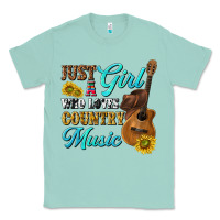 Seafoam just a girl who loves country music Classic Tee - texasbilliewilder