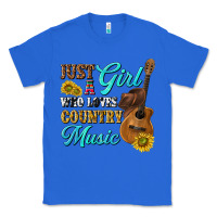 True Royal just a girl who loves country music Classic Tee - texasbilliewilder