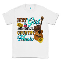 White just a girl who loves country music Classic Tee - texasbilliewilder
