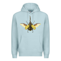 Blue Mist Hercules Beetle With Wings Premium Hoodie - LillyAllenDesigns