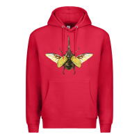 Cardinal Hercules Beetle With Wings Premium Hoodie - LillyAllenDesigns