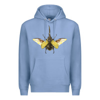 Colony Blue Hercules Beetle With Wings Premium Hoodie - LillyAllenDesigns