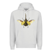 Dove Grey Hercules Beetle With Wings Premium Hoodie - LillyAllenDesigns