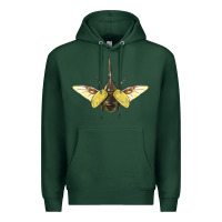 Sports Green Hercules Beetle With Wings Premium Hoodie - LillyAllenDesigns