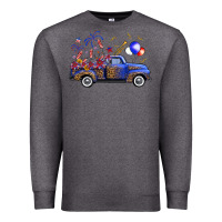 Charcoal Heather western truck fourth of july Premium Sweatshirt - FaDigitalArtStudio
