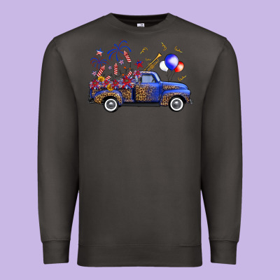 Western Truck Fourth Of July Premium Sweatshirt Designed By Fadigitalartstudio