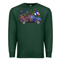 Sports Green western truck fourth of july Premium Sweatshirt - FaDigitalArtStudio