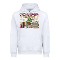 White cozy bookish weekend Urban Hoodie - MaliasSmallBusiness