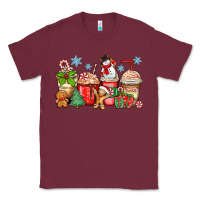 Burgundy christmas coffee cups Classic Tee - Zillion Design Studio