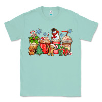 Seafoam christmas coffee cups Classic Tee - Zillion Design Studio