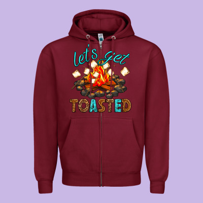 Zipper Hoodie lets get toasted