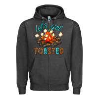 Charcoal Heather lets get toasted Zipper Hoodie - texasbilliewilder