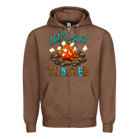 Chestnut lets get toasted Zipper Hoodie - texasbilliewilder