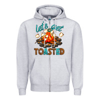 Heather Grey lets get toasted Zipper Hoodie - texasbilliewilder