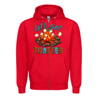 Red lets get toasted Zipper Hoodie - texasbilliewilder