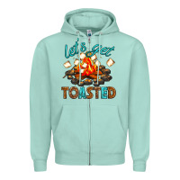 Seafoam lets get toasted Zipper Hoodie - texasbilliewilder