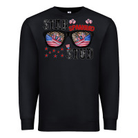 Black star spangled stup Premium Sweatshirt - CowhideDigitalArt