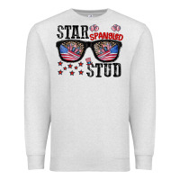 Oatmeal Heather star spangled stup Premium Sweatshirt - CowhideDigitalArt