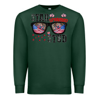 Sports Green star spangled stup Premium Sweatshirt - CowhideDigitalArt