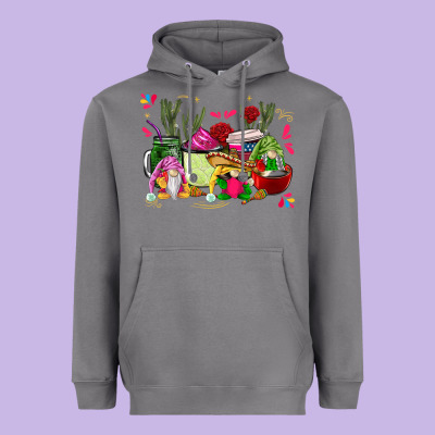 Mexican Gnomes With Coffee Cups Heavyweight Hoodie Designed By Cts Tumbler Store