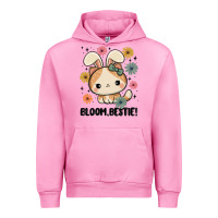 Fuchsia Pink bloom bestie cat Urban Hoodie - MaliasSmallBusiness