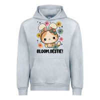 Heather Grey bloom bestie cat Urban Hoodie - MaliasSmallBusiness
