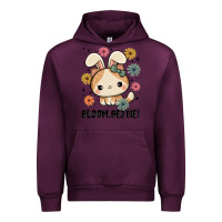 Mauve Wine bloom bestie cat Urban Hoodie - MaliasSmallBusiness