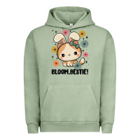 Pigment Oil Green bloom bestie cat Urban Hoodie - MaliasSmallBusiness