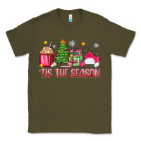 Army Green 'tis the season pink christmas Classic Tee - Zillion Design Studio