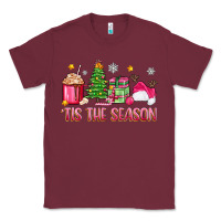 Burgundy 'tis the season pink christmas Classic Tee - Zillion Design Studio