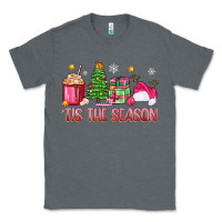 Charcoal Heather 'tis the season pink christmas Classic Tee - Zillion Design Studio