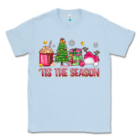 Dusty Blue 'tis the season pink christmas Classic Tee - Zillion Design Studio