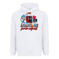 White assistant principal Heavyweight Hoodie - Zillion Design Studio