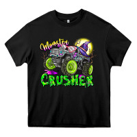 Black Monster Crusher Heavy Core Tee - CowhideDigitalArt