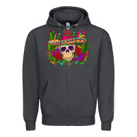 Smoke mexican skull Zipper Hoodie - Zillion Design Studio