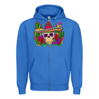 True Royal mexican skull Zipper Hoodie - Zillion Design Studio